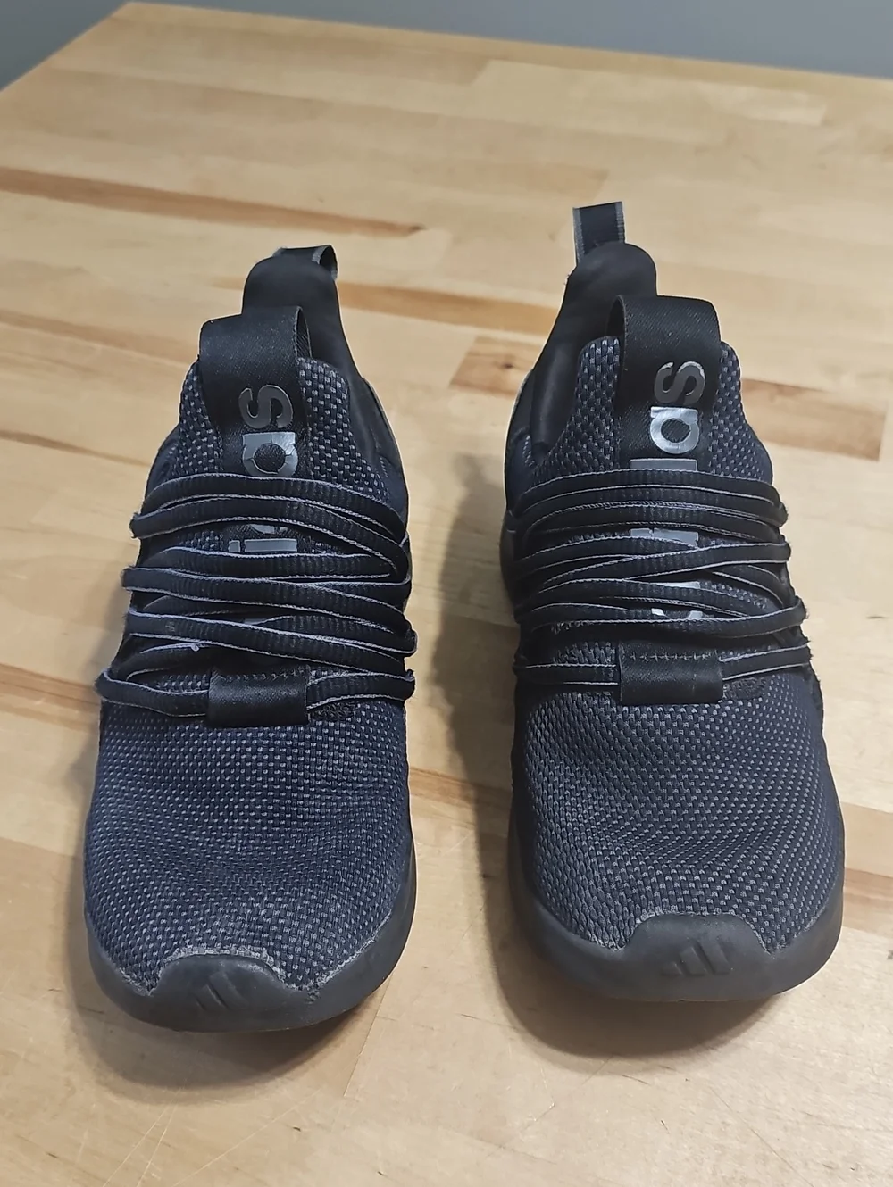 👟 adidas Lite Racer Adapt 7.0 K Black Grey Slip On Sneakers Kids Size 4